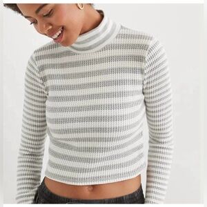 Aerie Blizzard Waffle Mockneck Shirt